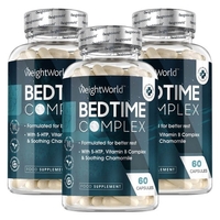 Bedtime Complex - Integratore naturale per il sonno - con 5-HTP,  Vitamina B e Camomilla - 180 Capsule - 3 Confezioni