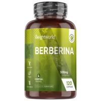 Berberina Hcl 500 mg per dimagrire - 120 Capsule - Controllo colesterolo