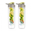 Borraccia per Acqua Aromatizzata - Infusi Naturali - Vetro Antigraffio - 800ml - 2 Confezioni