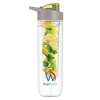 Bottiglia per Acqua Aromatizzata - Senza BPA - 800 ml - Per infusioni di Frutta e Verdura - Bottiglia da Viaggio,  Palestra e Ufficio - Vetro Antigraff