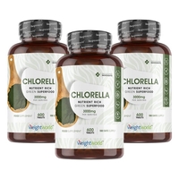 Capsule Alga Chlorella Bio - Integratore di Alga Chlorella Pura - 3 Confezioni