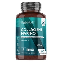 Collagene Marino Idrolizzato Tipo 1 e 3 con Vitamina C - 1800mg - 2 Mesi di Fornitura - Pelle e Articolazioni