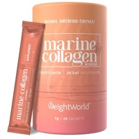 Collagene Marino in polvere 28 Bustine - Collagene da Bere - Integratore Anti Age per Pelle,  Capelli,  Unghie e Articolazioni - Per Dieta Chetogenica
