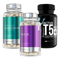Combo 3 Integratori Dimagranti - Active T5,  Belly XS,  Intensive Colon Cleanse - Supporto Naturale Dieta