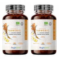 Curcuma con Pepe Nero e Zenzero - Articolazioni - Pelle - Benessere - Vegan-friendly - 180 Capsule - - 2 Confezioni