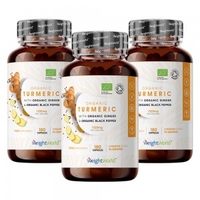 Curcuma con Pepe Nero e Zenzero - Articolazioni - Pelle - Benessere - Vegan-friendly - 180 Capsule - - 3 Confezioni