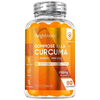 Curcuma e piperina 90 gommine - 2100 mg di gommine al gusto di limone - Integratore di curcuma per la pelle e le articolazioni