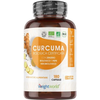 Curcuma e Piperina Bio - 1520 mg - 180 Capsule - Per Articolazioni,  Pelle e Benessere - Antiossidante e Antinfiammatorio -Vegan e Senza Glutine