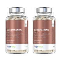 Glucomannano - Benessere - Colesterolo - Con Vitamina B6 - Per ridurre l’appetito - 60 Capsule per 10 giorni - 2 Confezioni
