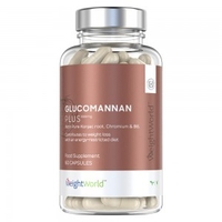 Glucomannano 3000mg Plus Cromo e Vitamina B6 - Da Radice di Konjac Antifame Naturale - 10 Giorni - Glucomannano per Dimagrire Soppressore Appetito