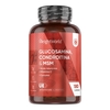 Glucosamina e condroitina - 180 Capsule 1290 mg - Integratori per Articolazioni - Adatto a Sportivi di tutte le età - 100% Senza OGM
