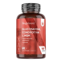 Glucosamina e condroitina - 180 Capsule 1290 mg - Integratori per Articolazioni - Adatto a Sportivi di tutte le età - 100% Senza OGM