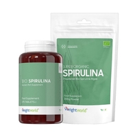 Integratori Spirulina - Spirulina 375 Compresse e Spirulina in Polvere 200 g - Pack Completo Alga Spirulina