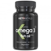 Keto Omega 3 3000mg - Prodotti Chetogenici - 60 Capsule di Omega 3 da Olio di Pesce per Dieta Chetogenica e Low Carb - Salute di Cuore,  Mente,  Occhi