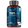 MSM con Vitamina C 2400mg 360 Compresse per sollievo da dolore articolare e muscolare Weightworld