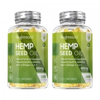 Olio di Semi di Canapa Softgels - 1000mg di formula concentrata - 90 capsule di Softgel - Integratore per la salute del cervello - Integratore natural