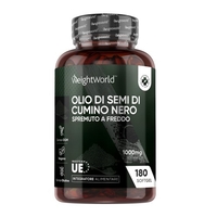 Olio di Semi di Cumino Nero 1000mg - 180 Softgels Pressato a Freddo cumino nero integratore