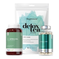 Pacchetto Detox - Pacchetto detergente naturale ed energizzante - Include integratori Tone Detox,  Tè Detox e Polvere di alga Spirulina Bio - WW