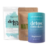 Pacchetto invernale - Pacchetto integratore in polvere naturale energizzante - Include delizioso detox al cioccolato,  tè disintossicante e tè Matcha