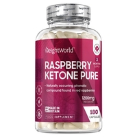 Raspberry Ketone Puro - 1200mg 90 Capsule - Chetoni di Lampone per Dimagrire - Formula Extra Forte - Capsule Vegan Friendly