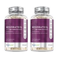 Resveratrol - Integratore Con Estratto Di Vino Rosso Vegan Friendly - 90 Capsule - 2 Confezioni