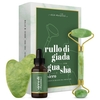 Rullo di giada verde con kit siero Gua-Sha e vitamina C: ideale per il massaggio del viso
