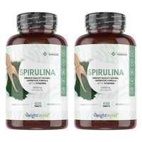 Spirulina Bio in Compresse - Integratore Naturale Puro - 375 Capsule,  3000mg al Giorno - 2 Confezioni