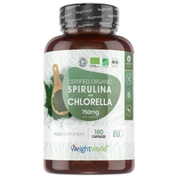 Spirulina e Clorella Bio capsule l Integratore per il Benessere l 180 capsule