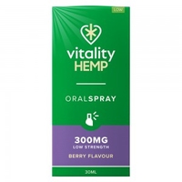 Spray alla Canapa 30ml - Bassa Concentrazione 300mg - ai Frutti di Bosco - Ideale per Rilassarsi,  Dolori Articolari e Muscolari,  Benessere Generale