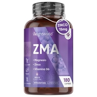 ZMA 180 Capsule - Zinco magnesio e vitamina B6 - Fornitura per 6 mesi - Integratori Zma