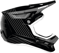 100% Aircraft Composite Silo Casco Downhill,  nero-bianco,  dimensione XS per uomo