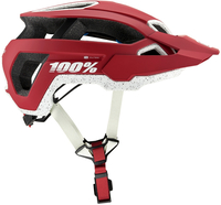 100% Altec Casco da bicicletta,  nero-rosso per uomo