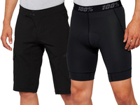 100% Ridecamp Pantaloncini da bicicletta,  nero,  dimensione 36 per uomo