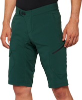 100% Ridecamp Pantaloncini da bicicletta,  verde,  dimensione 38 per uomo