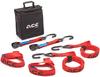 ACEBIKES Strap set Cam Buckle Strap Duo Set di cinghie di tensionamento,  nero-rosso
