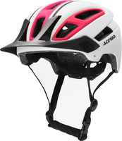 Acerbis Doublep Casco MTB,  bianco-rosa,  dimensione S M 52 58 per uomo