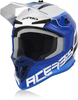 Acerbis Linear Casco Motocross,  bianco-blu,  dimensione L