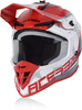Acerbis Linear Casco Motocross,  bianco-rosso,  dimensione XS