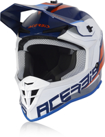 Acerbis Linear Casco Motocross,  bianco-turchese-blu,  dimensione M