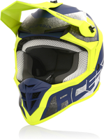 Acerbis Linear Casco Motocross,  blu-giallo,  dimensione 2XL