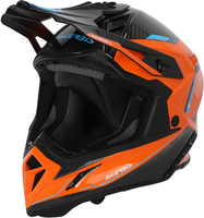 Acerbis Steel Carbon 2023 Casco Motocross,  nero-arancione,  dimensione S per uomo