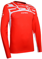 Acerbis Vega X-Flex Maglia Motocross,  bianco-rosso,  dimensione L