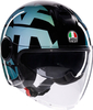 AGV Eteres Lido 46 Casco Jet,  nero-blu,  dimensione XS per uomo