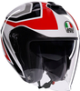 AGV Irides Tolosa Casco Jet,  nero-bianco-rosso,  dimensione S per uomo
