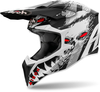 Airoh Wraaap Demon Casco da motocross,  nero-bianco-rosso,  dimensione L per uomo