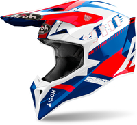 Airoh Wraaap Feel Casco da motocross,  bianco-rosso-blu,  dimensione 2XL per uomo