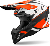 Airoh Wraaap Feel Casco da motocross,  nero-bianco-arancione,  dimensione XS per uomo