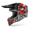 Airoh Wraap Alien Casco Motocross,  nero-rosso,  dimensione 2XL