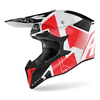 Airoh Wraap Raze Casco Motocross,  bianco-rosso,  dimensione XL