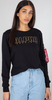 Alpha Industries Alpha Embroidery Pullover da donna,  nero,  dimensione S per donne